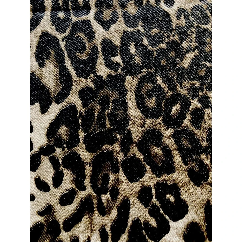 Fashion Nova Women’s Junior Size 15 Long Leopard Jeans Flared NWT. New With Tags - Picture 2 of 16
